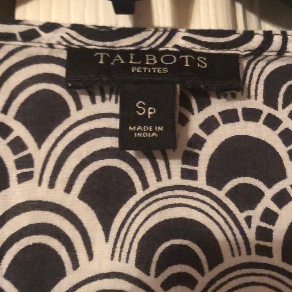 Talbots Small Petite Tunic with Lace Inset Placket - Picture 2 of 4